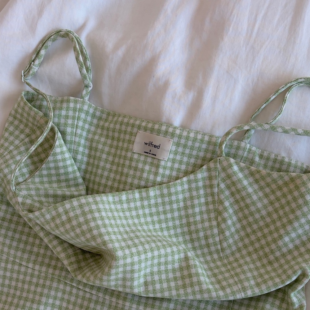 Wilfred Light Green Spaghetti Strap Mini Dress - Picture 3 of 5